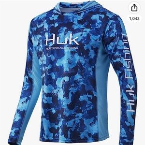 Men’s Huk Icon X camo Long sleeve fishing shirt